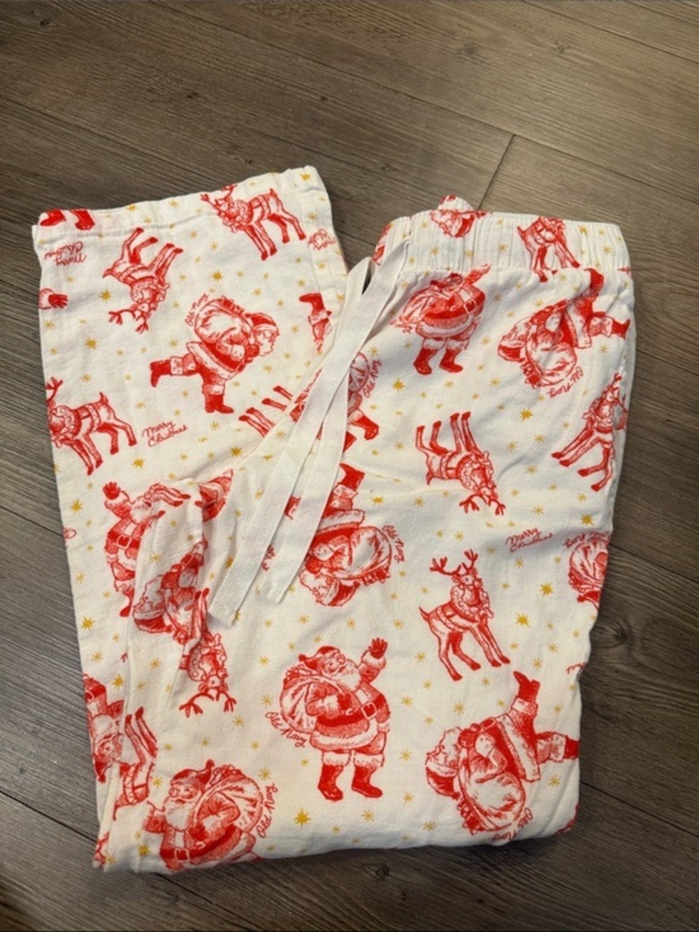 Old Navy Santa and Reindeer Print Pajama Bottoms. Unisex M. Like New!🔥